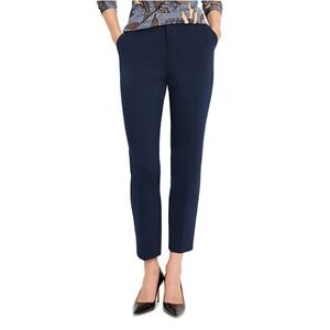 NIC+ZOE Womens Tapered Leg Pants Dark Indigo Blue W241316 Size 4 NEW